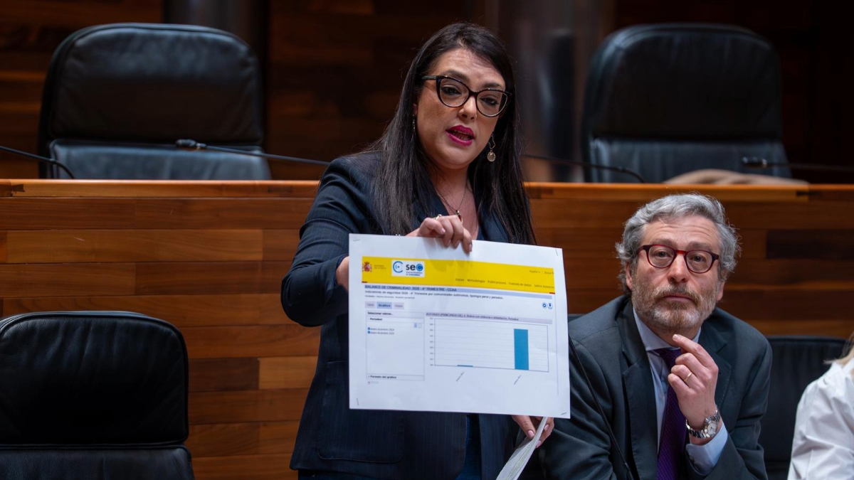 Carolina López acusa a Barbón de “negacionista” ante el aumento de la delincuencia en Asturias