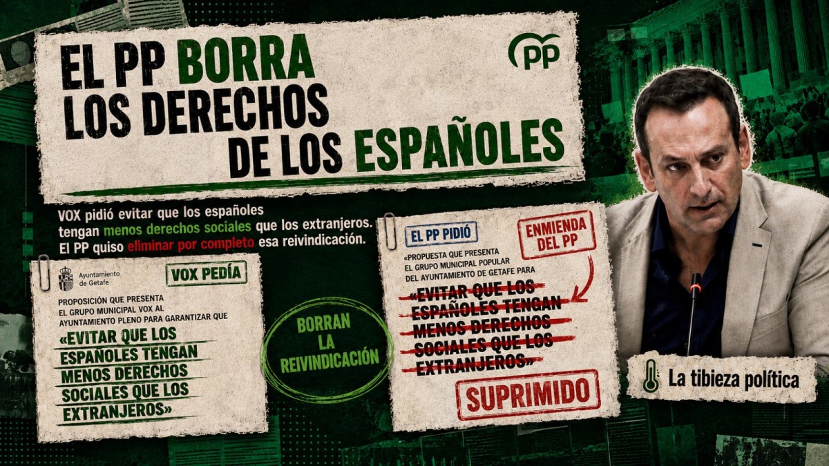 VOX Getafe denuncia que el PP rechaza que los españoles puedan acceder a las mismas ayudas sociales que los inmigrantes